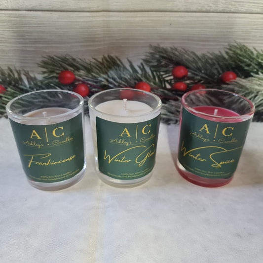 Set of 3 Festive Scented Candles