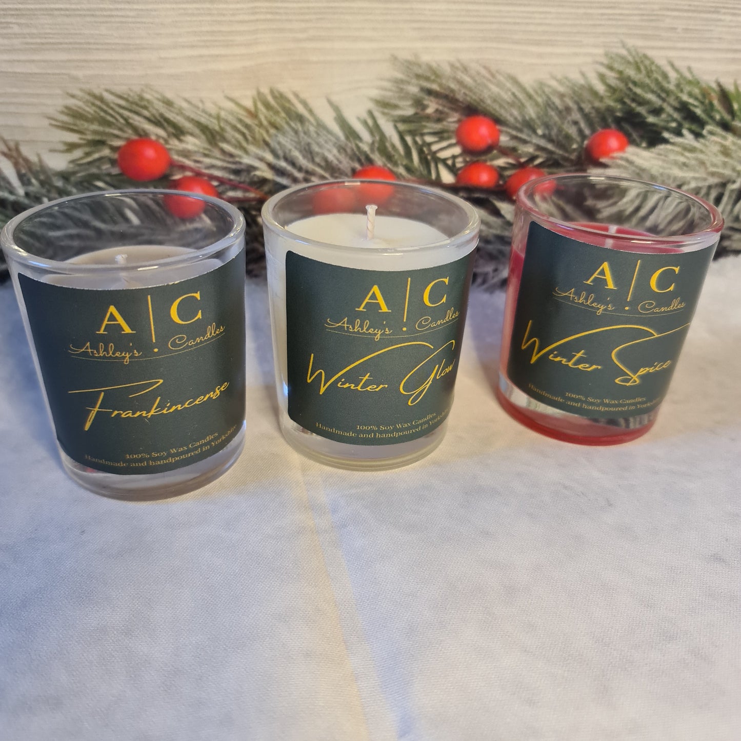 Set of 3 Festive Scented Candles