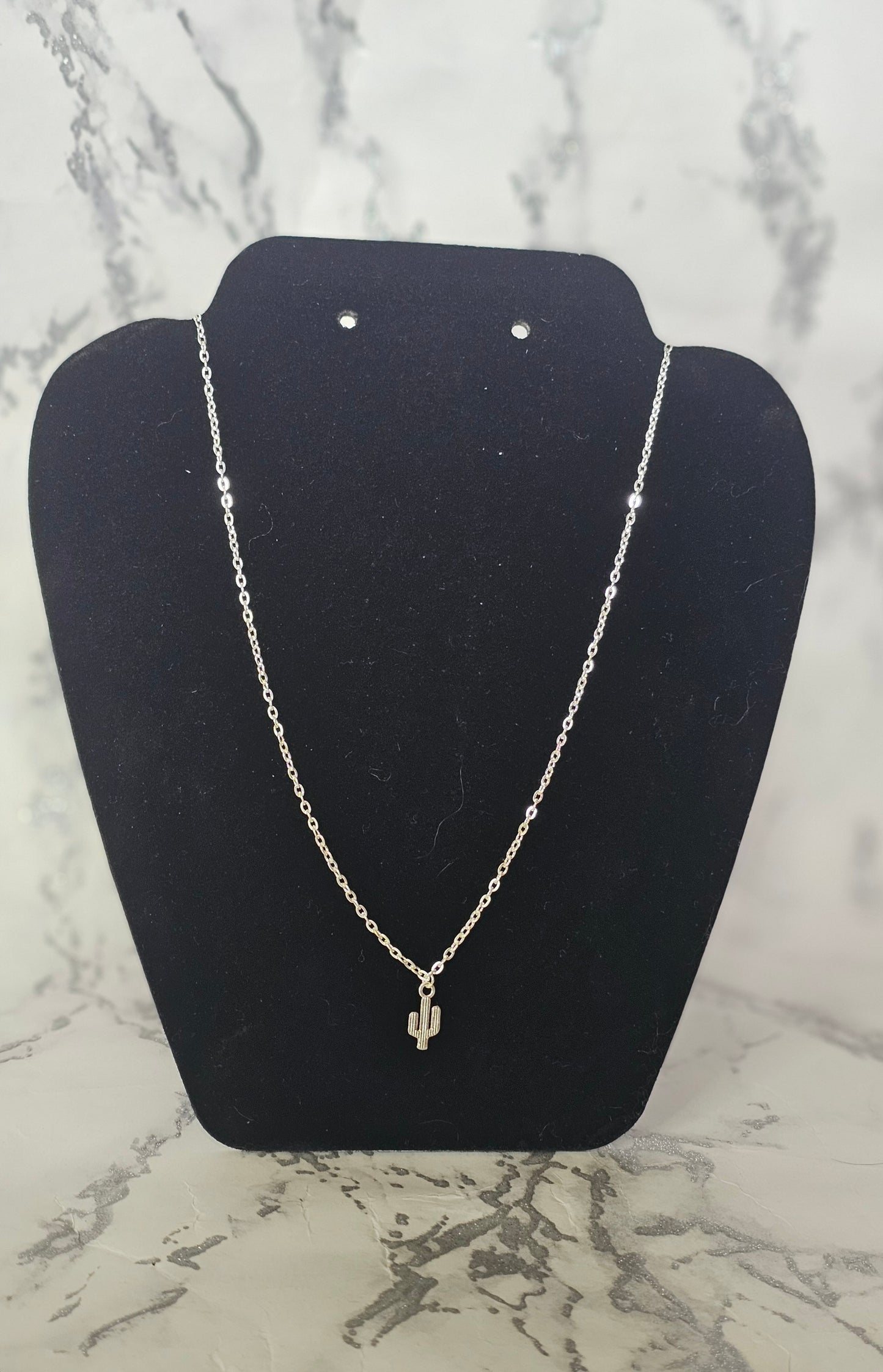 Silver Cactus Necklace