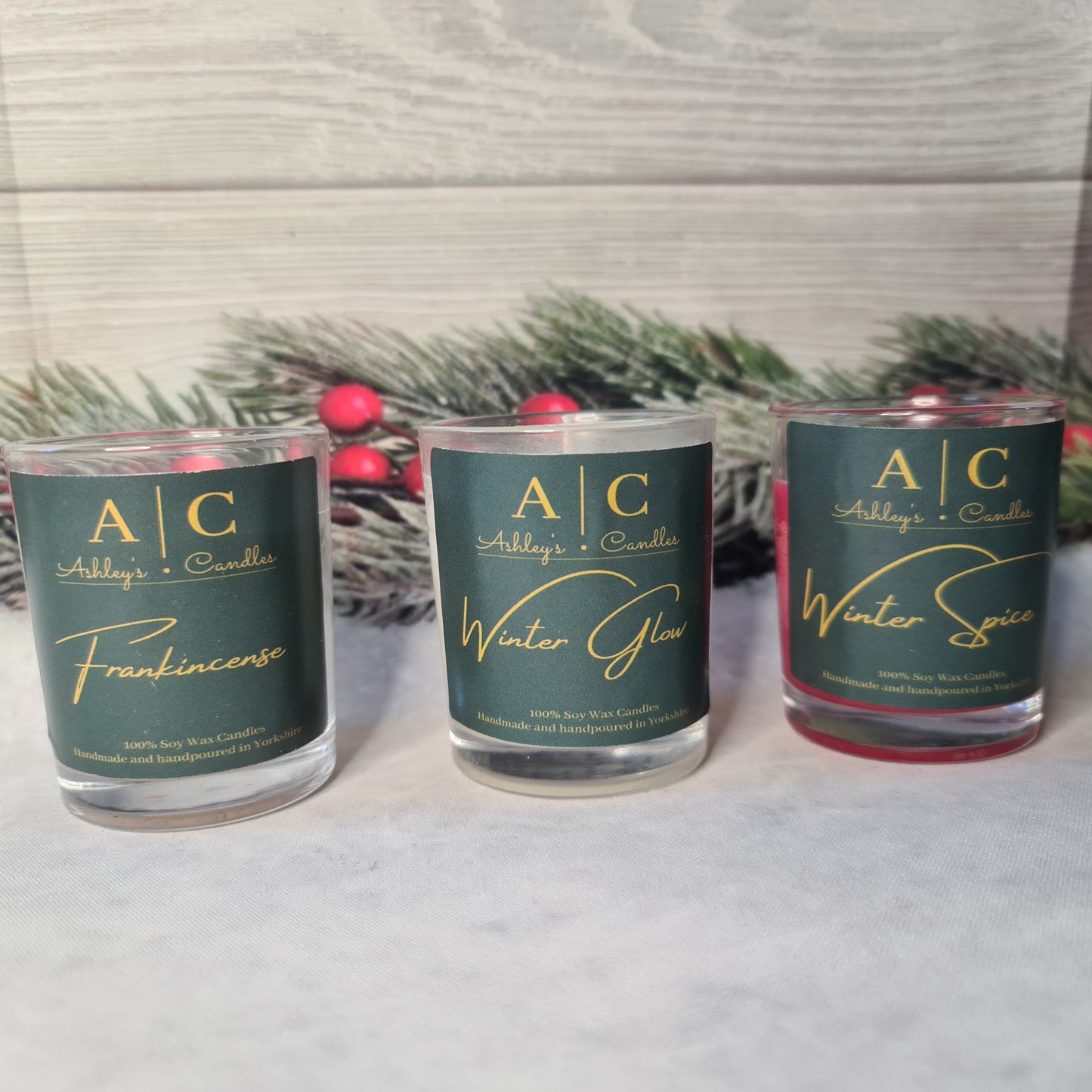 Set of 3 Festive Scented Candles