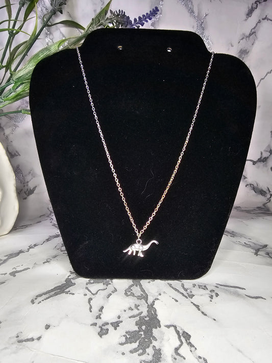 Dinosaur silver Necklace