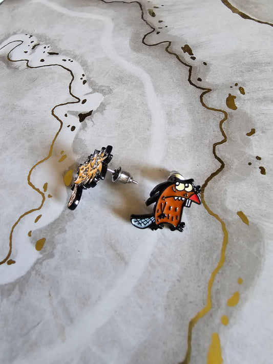 Angry Beavers Stud Earrings