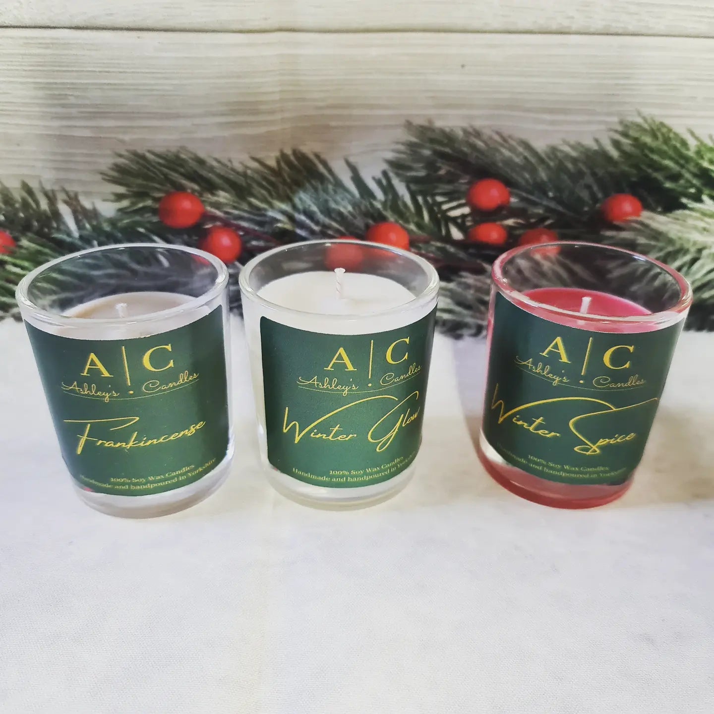 Set of 3 Festive Scented Candles