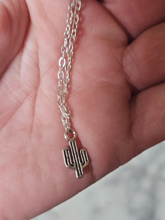 Silver Cactus Necklace