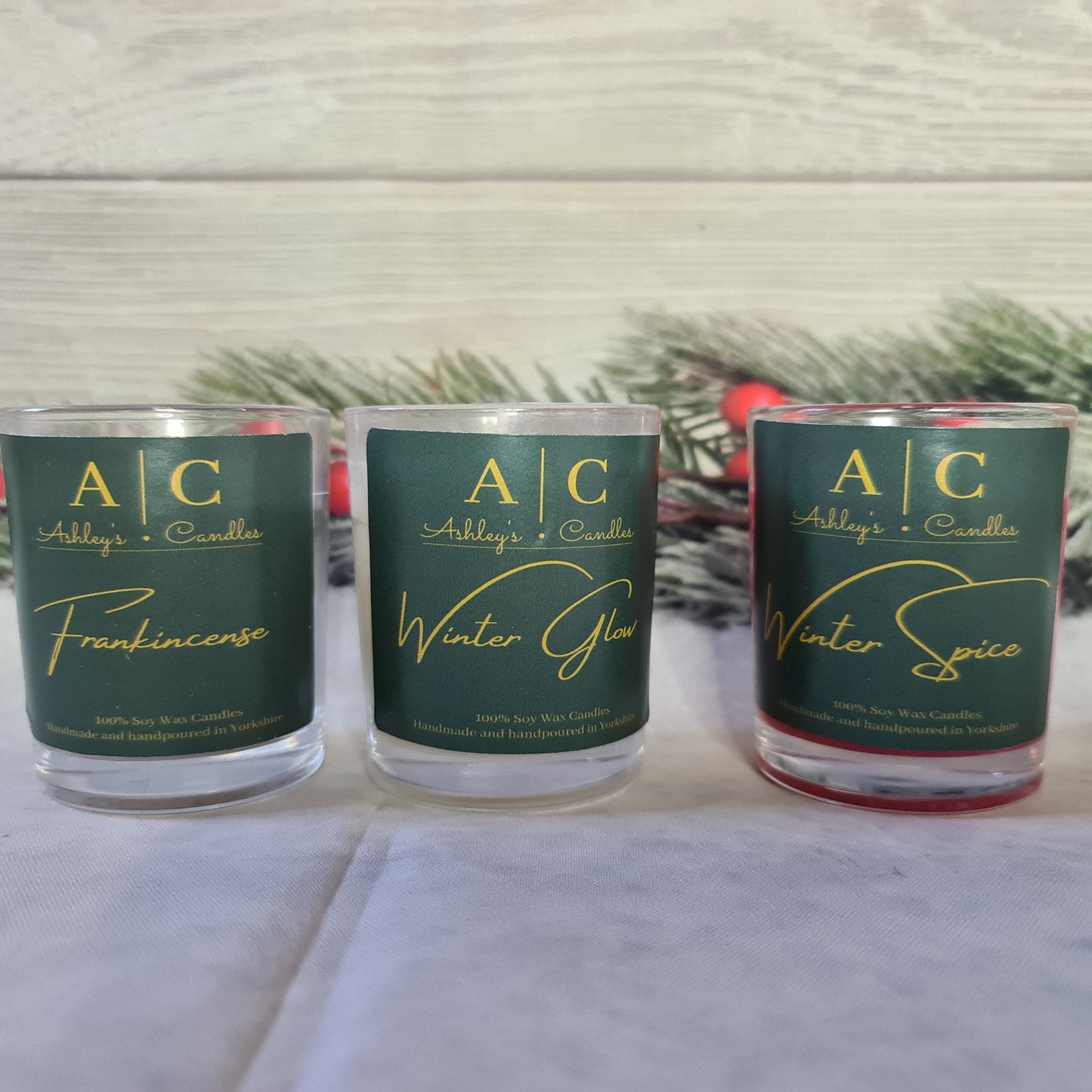 Set of 3 Festive Scented Candles