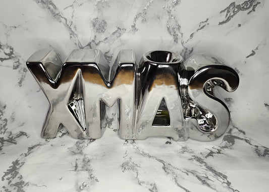 Silver XMAS wax burner