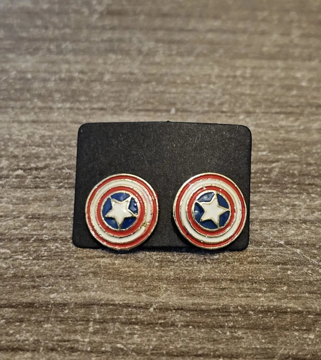 Captain America Shield Logo Earring