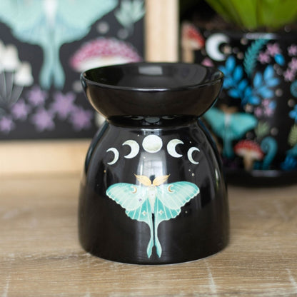 Luna Moth Ceramic Wax and Oil Burner