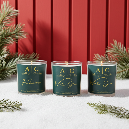 Set of 3 Festive Scented Candles
