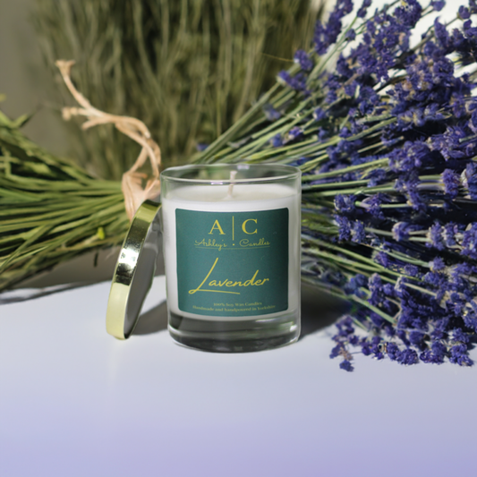 Lavender scented candle