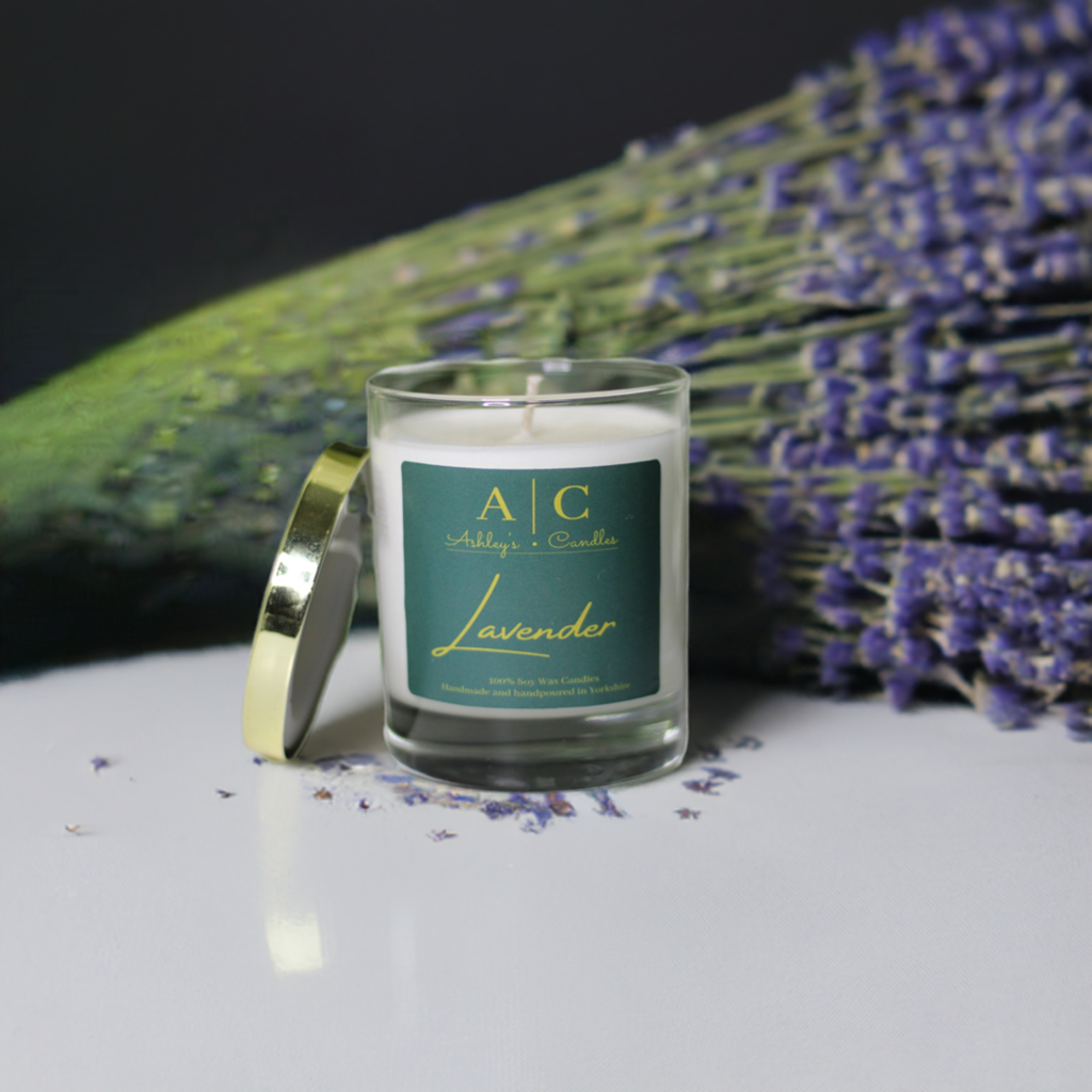 Lavender scented candle