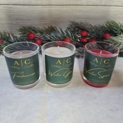 Set of 3 Festive Scented Candles | Candle gift set | Christmas gifts