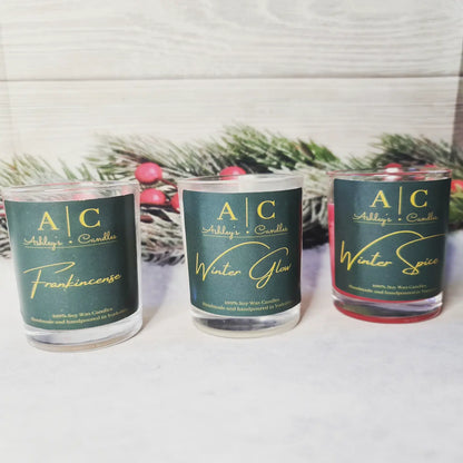 Set of 3 Festive Scented Candles | Candle gift set | Christmas gifts