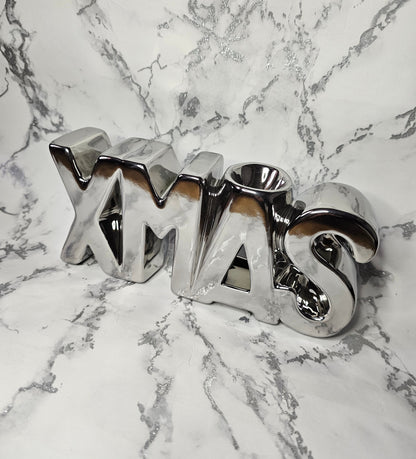 Silver XMAS wax burner