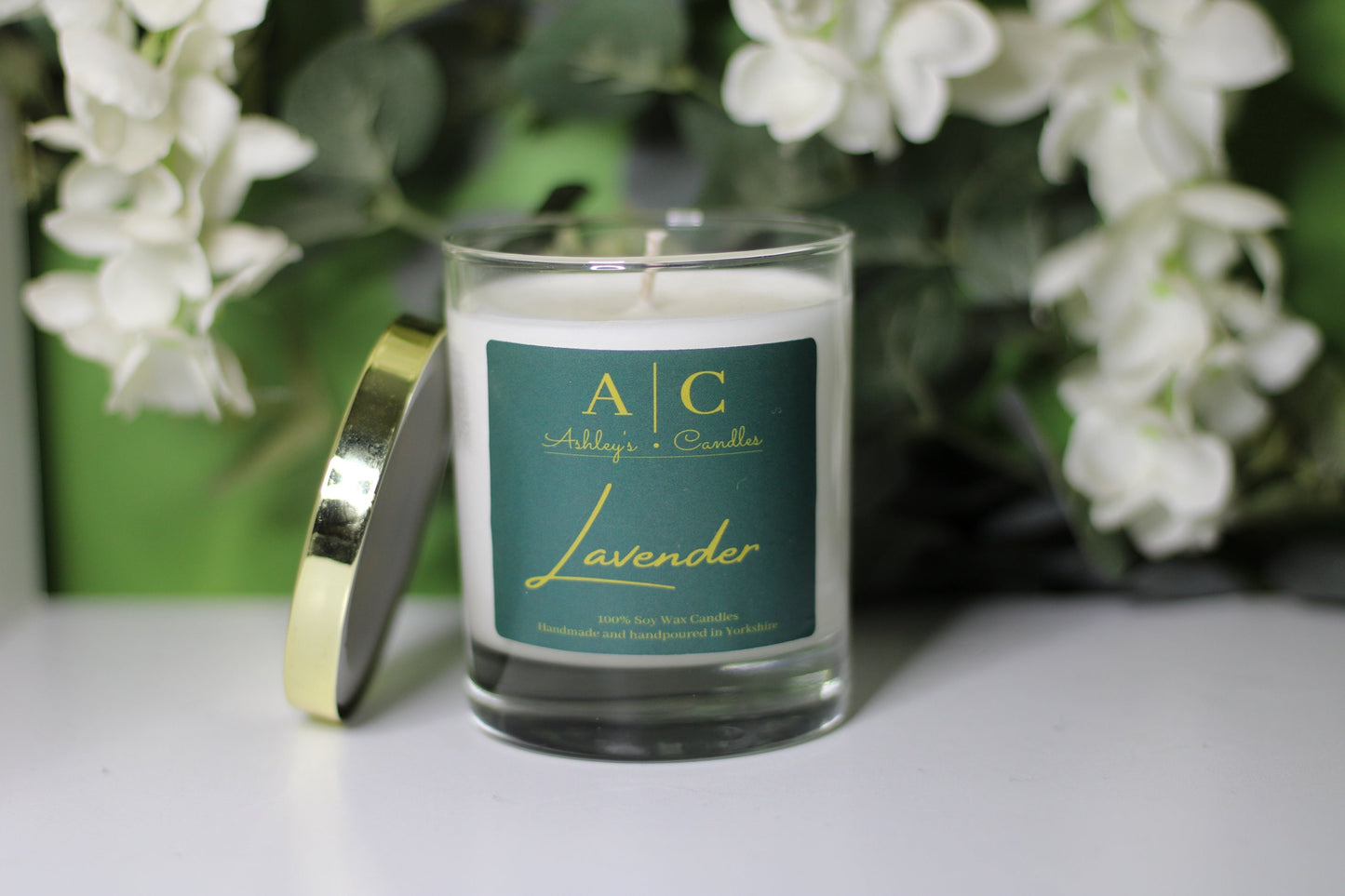 Lavender scented candle